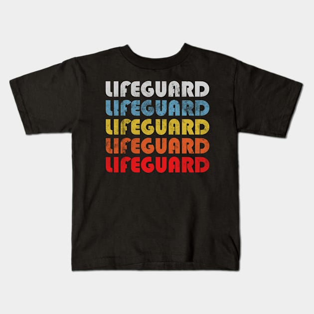 Lifeguard gift retro design. Perfect present for mom dad friend him or her Kids T-Shirt by SerenityByAlex